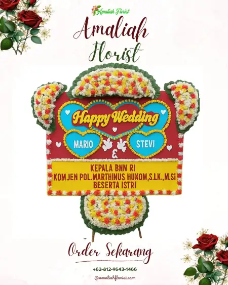 Papan Bunga Pernikahan Keburusan
